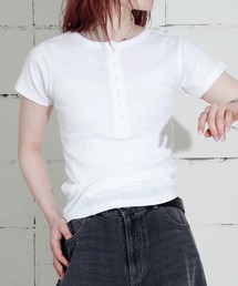 "02"≪Robert P. Miller≫パックT パネルリブ ヘンリーネック Tシャツ