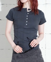"02"≪Robert P. Miller≫パックT パネルリブ ヘンリーネック Tシャツ
