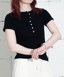 "02"≪Robert P. Miller≫パックT パネルリブ ヘンリーネック Tシャツ
