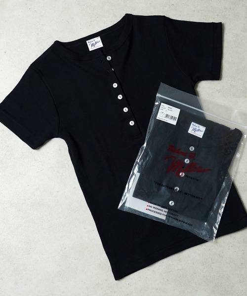 MILLER（ミラー）の「"02"≪Robert P. Miller≫パックT パネルリブ ヘンリーネック Tシャツ（Tシャツ/カットソー・レディース・ホワイト系1/オフホワイト/ブラック/チャコールグレー/ブラック系1・FREE）」の19枚目の写真