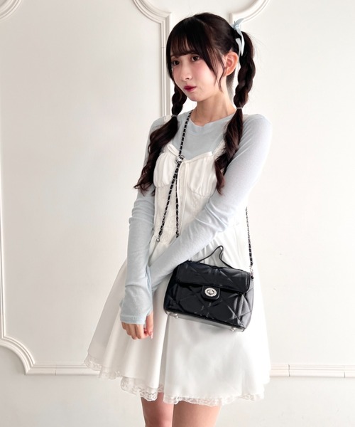 Loueme(ルエム)の「キルティングチェーン2WAYショルダーバッグ(ショルダーバッグ・レディース・ピンク/オフホワイト/ブラック・FREE)」の13枚目の写真