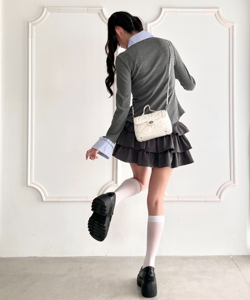 Loueme(ルエム)の「キルティングチェーン2WAYショルダーバッグ(ショルダーバッグ・レディース・ピンク/オフホワイト/ブラック・FREE)」の9枚目の写真