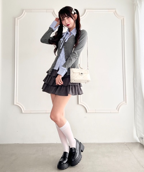 Loueme(ルエム)の「キルティングチェーン2WAYショルダーバッグ(ショルダーバッグ・レディース・ピンク/オフホワイト/ブラック・FREE)」の8枚目の写真