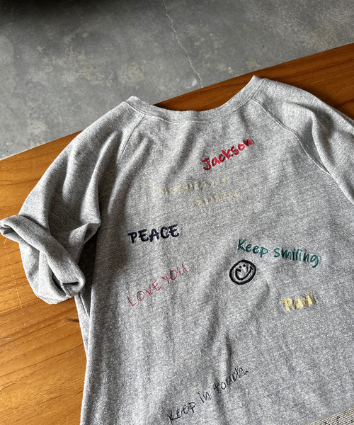 FRAMeWORK(フレームワーク)の「スラブ天竺刺繍ラグランTEE(Tシャツ/カットソー・レディース・グレー・FREE)」の1枚目の写真