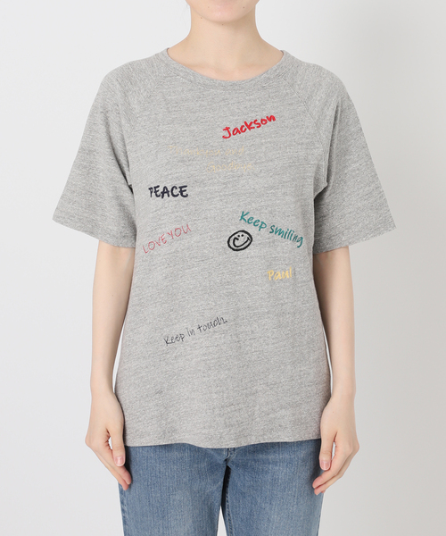 FRAMeWORK(フレームワーク)の「スラブ天竺刺繍ラグランTEE(Tシャツ/カットソー・レディース・グレー・FREE)」の14枚目の写真