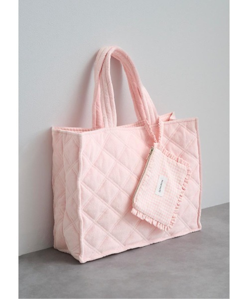 LUDICRUM（ルーディクルム）の「Pile tote bag with mini pouch（トートバッグ・レディース・ピンク/ネイビー/グレー・FREE）」の13枚目の写真