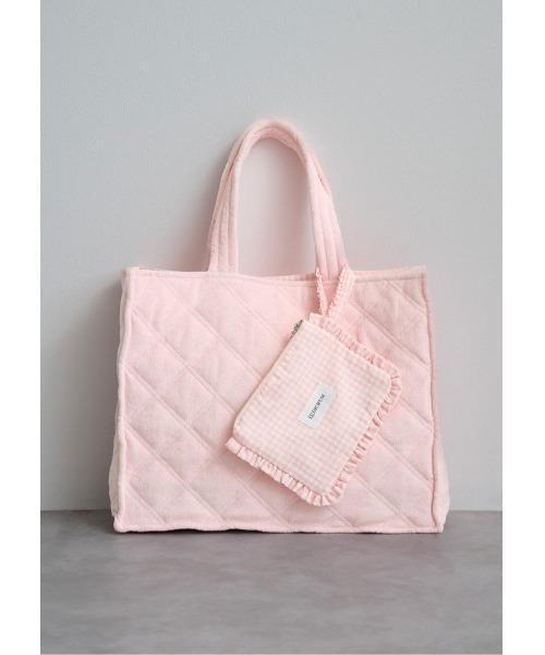 LUDICRUM（ルーディクルム）の「Pile tote bag with mini pouch（トートバッグ・レディース・ピンク/ネイビー/グレー・FREE）」の17枚目の写真