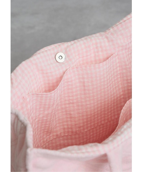 LUDICRUM（ルーディクルム）の「Pile tote bag with mini pouch（トートバッグ・レディース・ピンク/ネイビー/グレー・FREE）」の20枚目の写真