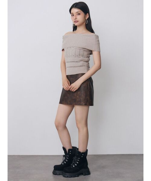 MURUA(ムルーア)の「ハイカットトレッキングブーツ(ブーツ・レディース・ブラック/キャメル・22.5/24.5/23.5)」の5枚目の写真