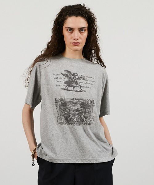 PRANK PROJECT(プランクプロジェクト)の「メディエバルアートTシャツ / Medieval Art T-shirt(Tシャツ/カットソー・レディース・チャコールグレー/ホワイト/グレー・FREE)」の3枚目の写真