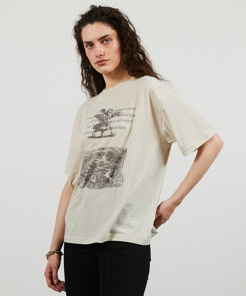PRANK PROJECT(プランクプロジェクト)の「メディエバルアートTシャツ / Medieval Art T-shirt(Tシャツ/カットソー・レディース・チャコールグレー/ホワイト/グレー・FREE)」の9枚目の写真