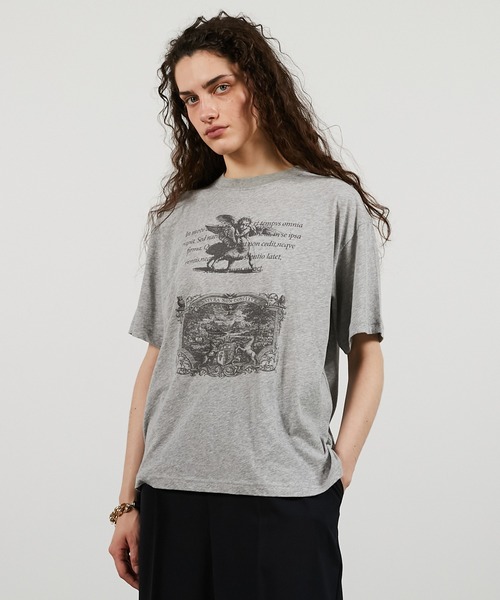 PRANK PROJECT(プランクプロジェクト)の「メディエバルアートTシャツ / Medieval Art T-shirt(Tシャツ/カットソー・レディース・チャコールグレー/ホワイト/グレー・FREE)」の13枚目の写真