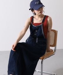 オールインワン・サロペット スカート」に該当するブルー・ネイビー