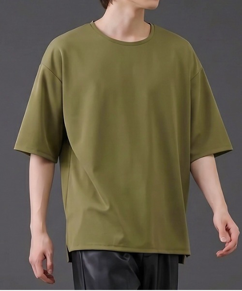 revertical(リバーティカル)の「ビッグシルエット クルーネック 半袖Tシャツ(Tシャツ/カットソー・メンズ・ライトカーキ/ブルー/スモークピンク/ベージュ・MEDIUM/LARGE/SMALL)」の10枚目の写真