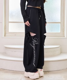 one after another NICE CLAUP | 【UVカット/接触冷感/セットアップ可能/パーカー別売り】スリット入りロゴパンツ(スウェットパンツ)