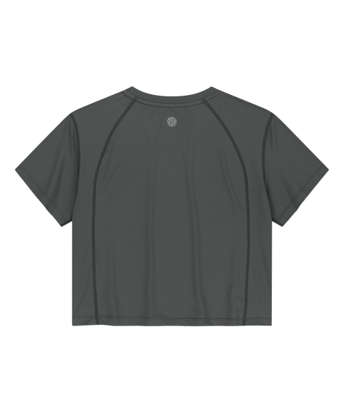 OFFGRID(オフグリッド)の「Wクーリアアスキンクロップ半袖Tシャツ-チャコール(Tシャツ/カットソー・レディース・その他・SMALL/MEDIUM/LARGE)」の2枚目の写真