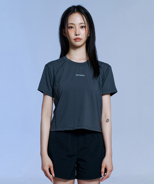 OFFGRID(オフグリッド)の「Wクーリアアスキンクロップ半袖Tシャツ-チャコール(Tシャツ/カットソー・レディース・その他・SMALL/MEDIUM/LARGE)」の3枚目の写真