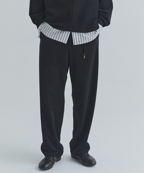 CULLNI(クルニ)の「Ultra Fiber Cord Pique Drawstring Wide Pants(スラックス・メンズ・チャコール/ネイビー/グリーン/ブラック・0/1/2)」の2枚目の写真