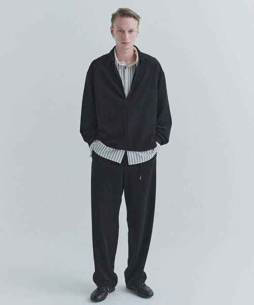 CULLNI(クルニ)の「Ultra Fiber Cord Pique Drawstring Wide Pants(スラックス・メンズ・チャコール/ネイビー/グリーン/ブラック・0/1/2)」の5枚目の写真