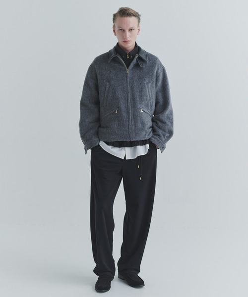 CULLNI(クルニ)の「Ultra Fiber Cord Pique Drawstring Wide Pants(スラックス・メンズ・チャコール/ネイビー/グリーン/ブラック・0/1/2)」の6枚目の写真