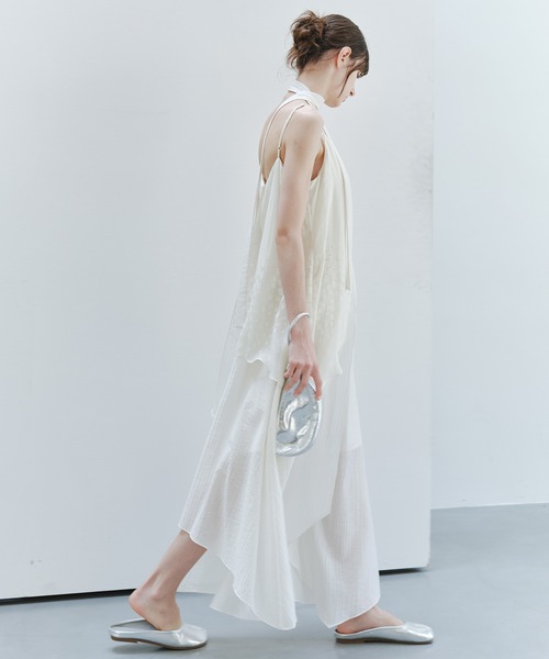 tageechita(タジチタ)の「【tageechita】グラデーションレイヤードキャミワンピース(ワンピース・レディース・アイボリー・L/M/S)」の2枚目の写真