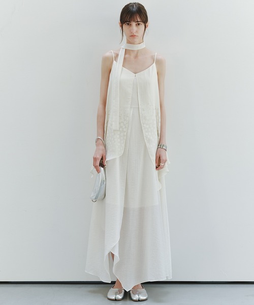 tageechita(タジチタ)の「【tageechita】グラデーションレイヤードキャミワンピース(ワンピース・レディース・アイボリー・L/M/S)」の3枚目の写真