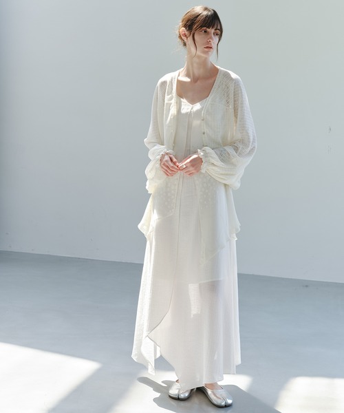 tageechita(タジチタ)の「【tageechita】グラデーションレイヤードキャミワンピース(ワンピース・レディース・アイボリー・L/M/S)」の9枚目の写真