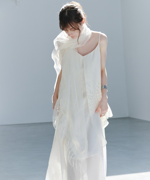 tageechita(タジチタ)の「【tageechita】グラデーションレイヤードキャミワンピース(ワンピース・レディース・アイボリー・L/M/S)」の12枚目の写真