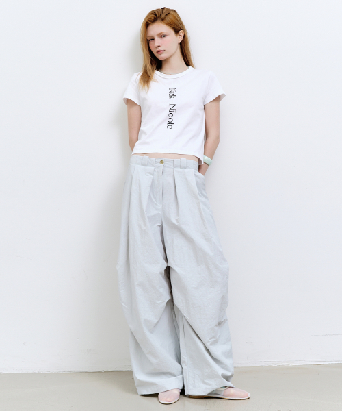 NICK&NICOLE(ニックアンドニコール)の「VOLUME TUCK WIDE PANTS_SKY BLUE(スウェットパンツ・レディース・その他・FREE)」の3枚目の写真