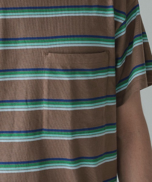 DONOBAN(ドノバン)の「【ELME】Vintage Stripe Balloon Tee / 2カラー(Tシャツ/カットソー・レディース・ブラウン/グレー・M/S)」の8枚目の写真