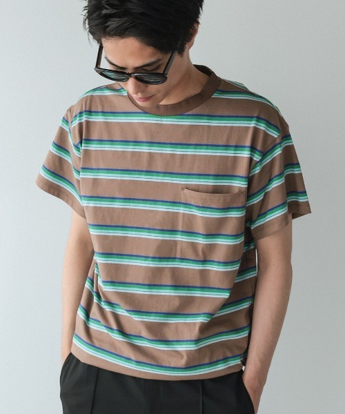 DONOBAN(ドノバン)の「【ELME】Vintage Stripe Balloon Tee / 2カラー(Tシャツ/カットソー・レディース・ブラウン/グレー・M/S)」の20枚目の写真