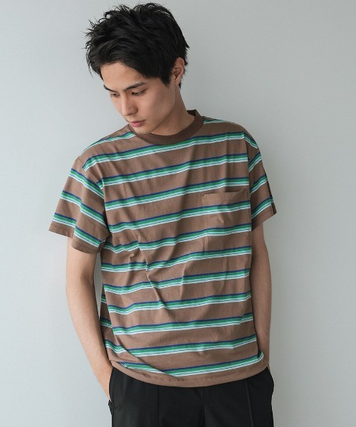DONOBAN(ドノバン)の「【ELME】Vintage Stripe Balloon Tee / 2カラー(Tシャツ/カットソー・レディース・ブラウン/グレー・M/S)」の21枚目の写真