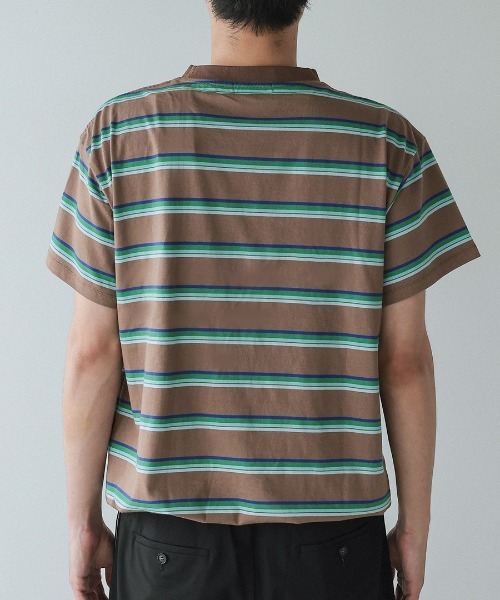 DONOBAN(ドノバン)の「【ELME】Vintage Stripe Balloon Tee / 2カラー(Tシャツ/カットソー・レディース・ブラウン/グレー・M/S)」の6枚目の写真