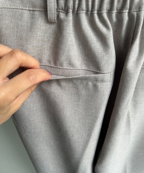 sakishimatokyo(サキシマトーキョー)の「【SETUP対応】センタープレスタックパンツ/スラックス(スラックス・レディース・カーキ/チャコールグレー/ベージュ系その他・FREE)」の14枚目の写真