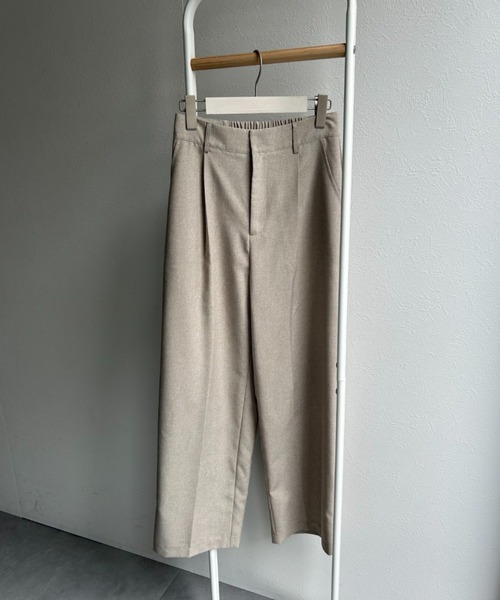 sakishimatokyo(サキシマトーキョー)の「【SETUP対応】センタープレスタックパンツ/スラックス(スラックス・レディース・カーキ/チャコールグレー/ベージュ系その他・FREE)」の22枚目の写真