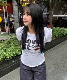 ヴィンテージハートフラッグアーカイブウィメンズ半袖Tシャツ（ホワイト）