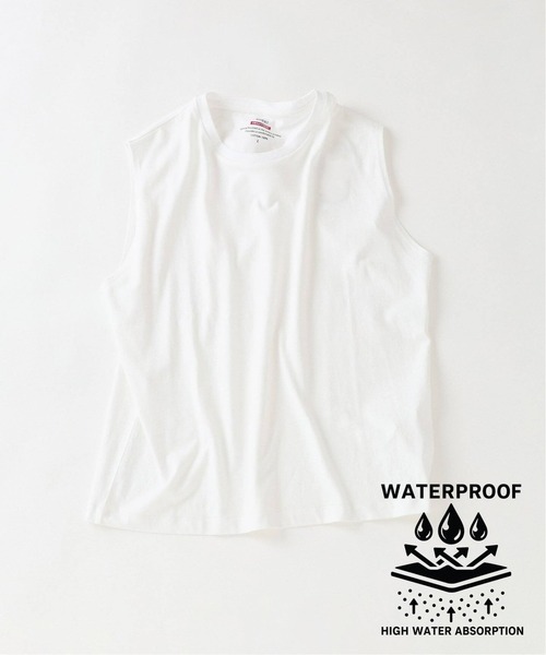 B.C STOCK(ベーセーストック)の「【汗染み防止】SWEATPROOF ノースリーブTシャツ(Tシャツ/カットソー・メンズ・ホワイト/ブラック・LARGE/MEDIUM)」の2枚目の写真