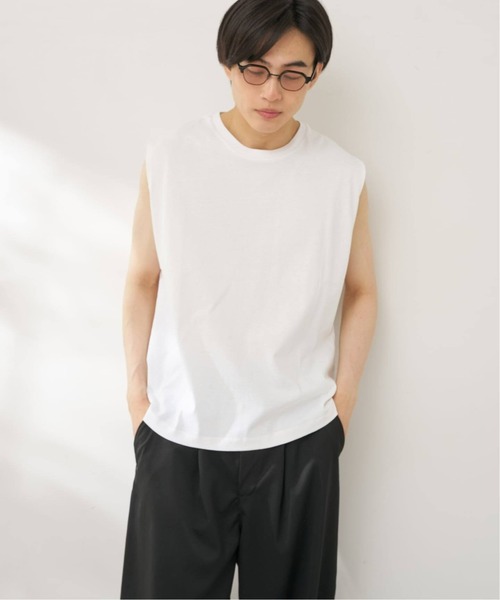 B.C STOCK(ベーセーストック)の「【汗染み防止】SWEATPROOF ノースリーブTシャツ(Tシャツ/カットソー・メンズ・ホワイト/ブラック・LARGE/MEDIUM)」の19枚目の写真