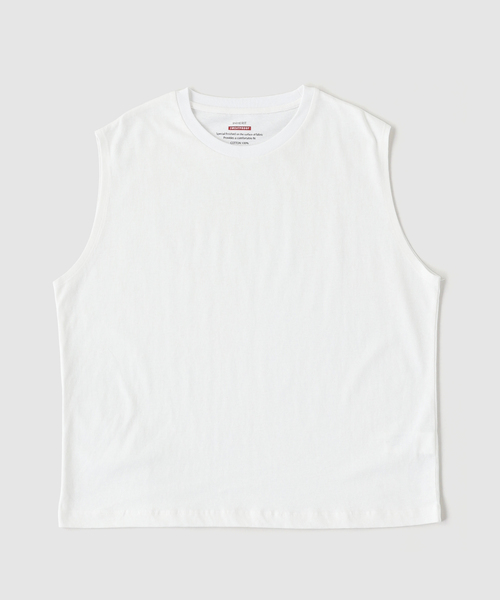 B.C STOCK(ベーセーストック)の「【汗染み防止】SWEATPROOF ノースリーブTシャツ(Tシャツ/カットソー・メンズ・ホワイト/ブラック・LARGE/MEDIUM)」の7枚目の写真