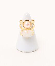 A.en（エイエン ）の「【CHAN LUU】MOONSTONE GOLD RING（リング）」