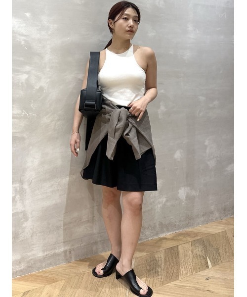 STYLEMIXER(スタイルミキサー)の「ハーフタックパンツ(その他パンツ・レディース・ブラウン/ブラック/ホワイト・MEDIUM/SMALL)」の4枚目の写真
