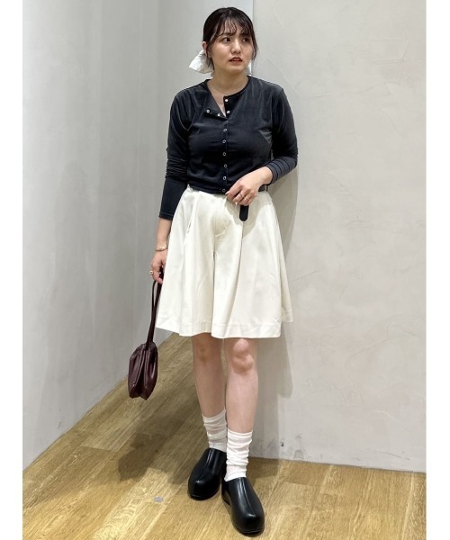 STYLEMIXER(スタイルミキサー)の「ハーフタックパンツ(その他パンツ・レディース・ブラウン/ブラック/ホワイト・MEDIUM/SMALL)」の5枚目の写真