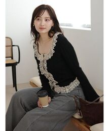 SNIDEL（スナイデル）の「【ベストセラー/多色展開あり】フリルニットプルオーバー（ニット/セーター）」