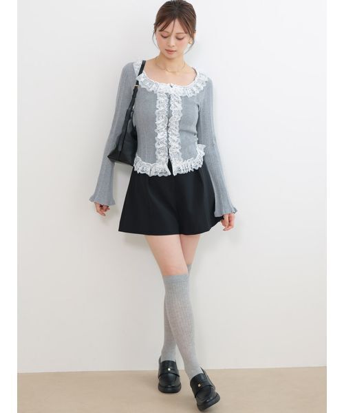 SNIDEL(スナイデル)の「【ベストセラー/多色展開あり】フリルニットプルオーバー(ニット/セーター・レディース・ブラウン/イエロー/グレー/レッド/ブラック/ライトグレー/ライトブルー/マルチ/ライトピンク/アイボリー/ピンクベージュ・F)」の15枚目の写真