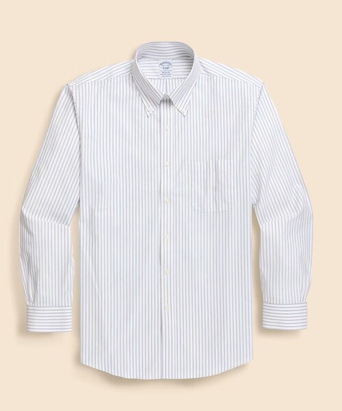 BROOKS BROTHERS（ブルックスブラザーズ）の「ストレッチドビー　トリプルストライプ　ドレスシャツ　Regular Fit（シャツ/ブラウス・メンズ・ブルー・16-33/16-32/17 1/2-34/17-34/16-31/15 1/2-33/15 1/2-31/15-33/15-32/15-31/17-32/16 1/2-34/16 1/2-33/16 1/2-32/17-33/14 1/2-32/14 1/2-31/15 1/2-32）」の2枚目の写真