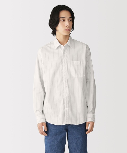 無印良品(ムジルシリョウヒン)の「紳士 洗いざらしブロード長袖シャツ(シャツ/ブラウス・メンズ・ブラウン/ライトブルー/グレー系1/ベージュ系/ブルー系/ブラック/グレー系/ブルー系1/ホワイト・XL/S/L/M)」の4枚目の写真