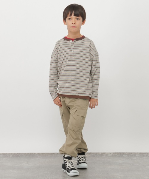 GLOBAL WORK(グローバルワーク)の「スゴラクストレッチカーゴパンツ/1054503(カーゴパンツ・キッズ・ブラック/ベージュ/カーキ・130cm/140cm/150cm/160cm)」の9枚目の写真