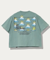 USA/C スクエアLOGO バックプリント ミドルTEE W