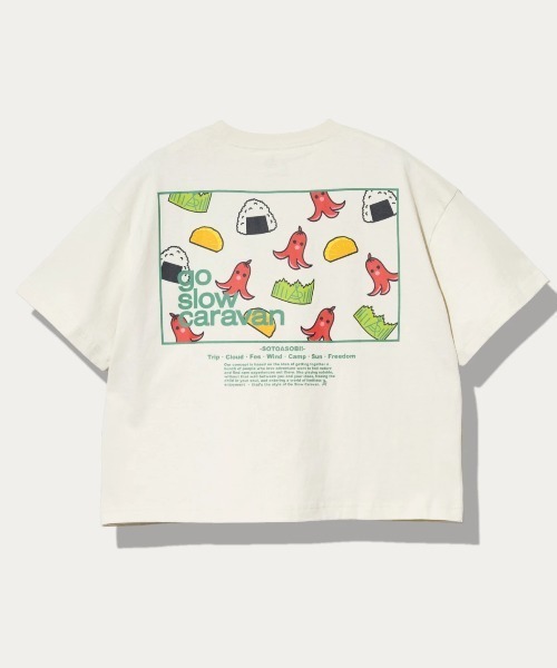 go slow caravan(ゴースローキャラバン)の「USA/C スクエアLOGO バックプリント ミドルTEE W(Tシャツ/カットソー・レディース・アイボリー/ブラック/グリーン/ラベンダー・FREE)」の2枚目の写真