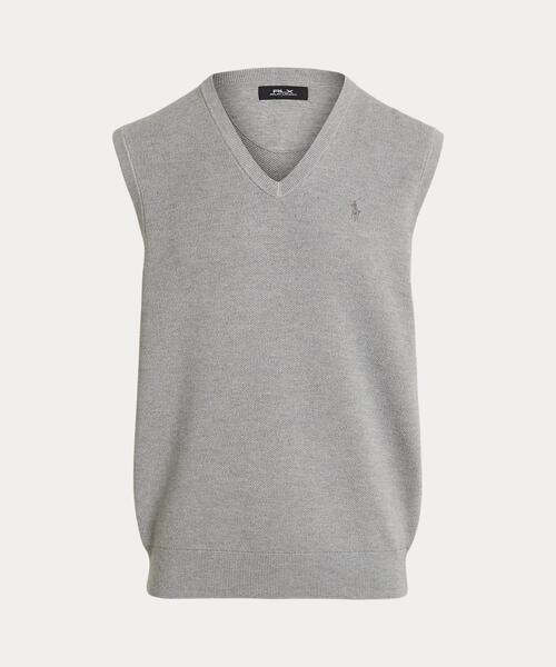 POLO GOLF(ポロ ゴルフ)の「パフォーマンス コットンブレンド セーター ベスト(ベスト・メンズ・グレー系・S/M/L/XS)」の1枚目の写真
